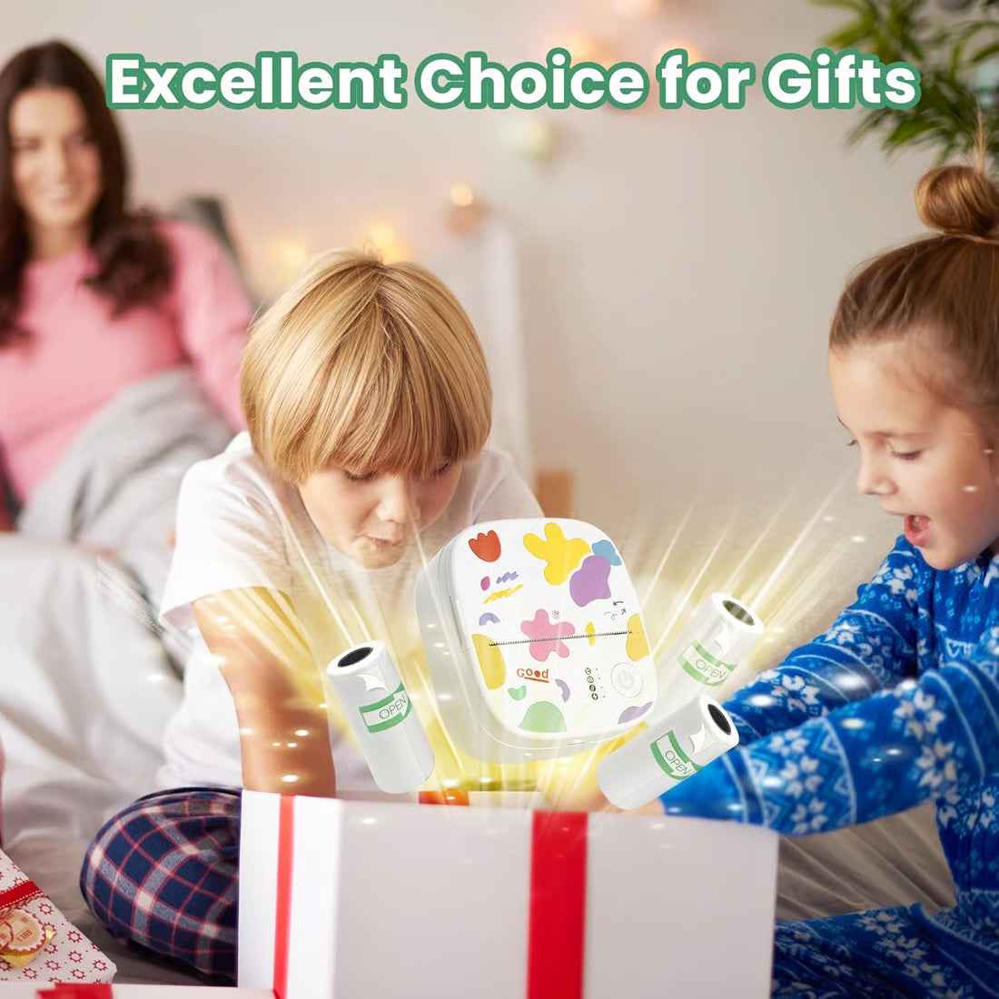 MINI Portable Sticker Printer. Bluetooth Inkless Printpods,Pocket Label Maker Suitable for creative kids