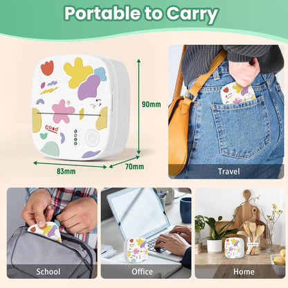 MINI Portable Sticker Printer. Bluetooth Inkless Printpods,Pocket Label Maker Suitable for creative kids